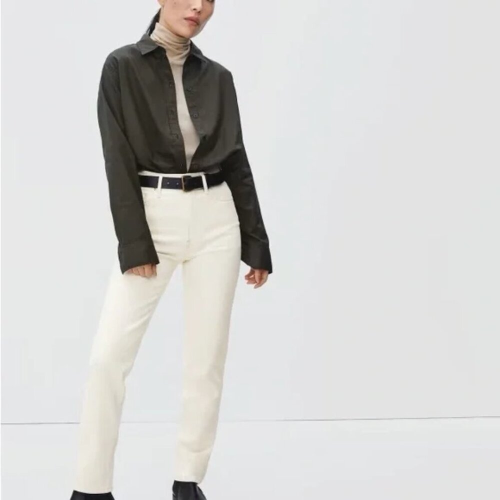 Everlane The 90s Cheeky Jeans - Cream / Size 23 Ankle